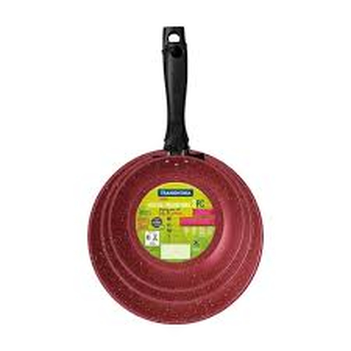 JUEGO DE 3 SARTENES TRAMONTINA 20298971 TURIN 18 20 24 CM ALUMINIO LISO ROJO